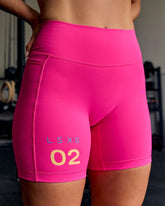 Fusion V-Contour High-Rise 6" Short with Pockets - Ultra Pink