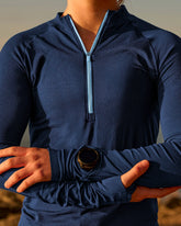 GG AeroFLX+ Long Sleeve Half Zip – Future Navy-Baltic Sea | GG