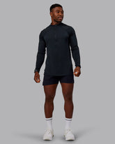 AeroFLX+ Seamless Half Zip Long Sleeve Tee - Black Marl