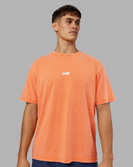 Vibrant Orange Washed-White