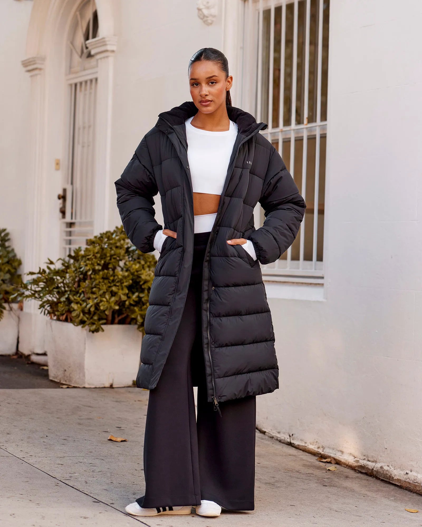 Go-To Puffer Long Jacket - Black