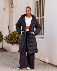 Go-To Puffer Long Jacket - Black