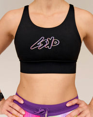 Accelerate Graphic Sports Bra - Black-Radiate | Official Brand
