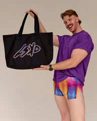 Hold It All Canvas Tote - Black-Multi