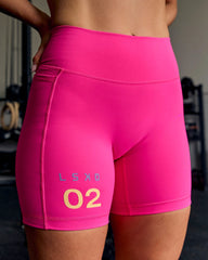 Fusion V-Contour High-Rise 6" Short with Pockets - Ultra Pink