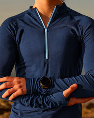 GG AeroFLX+ Long Sleeve Half Zip – Future Navy-Baltic Sea | GG