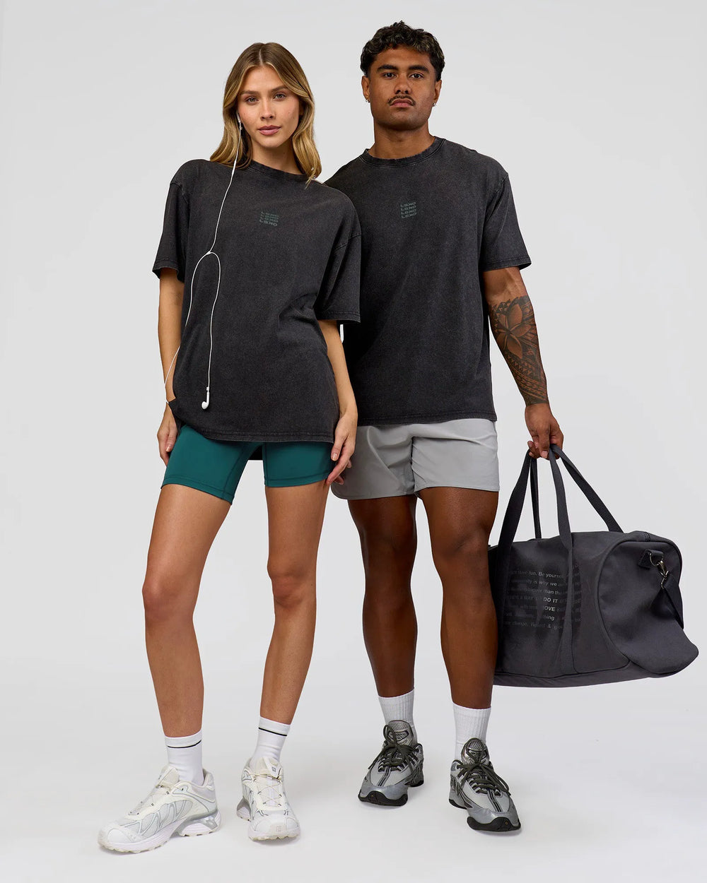 Black Washed-Carbon Green