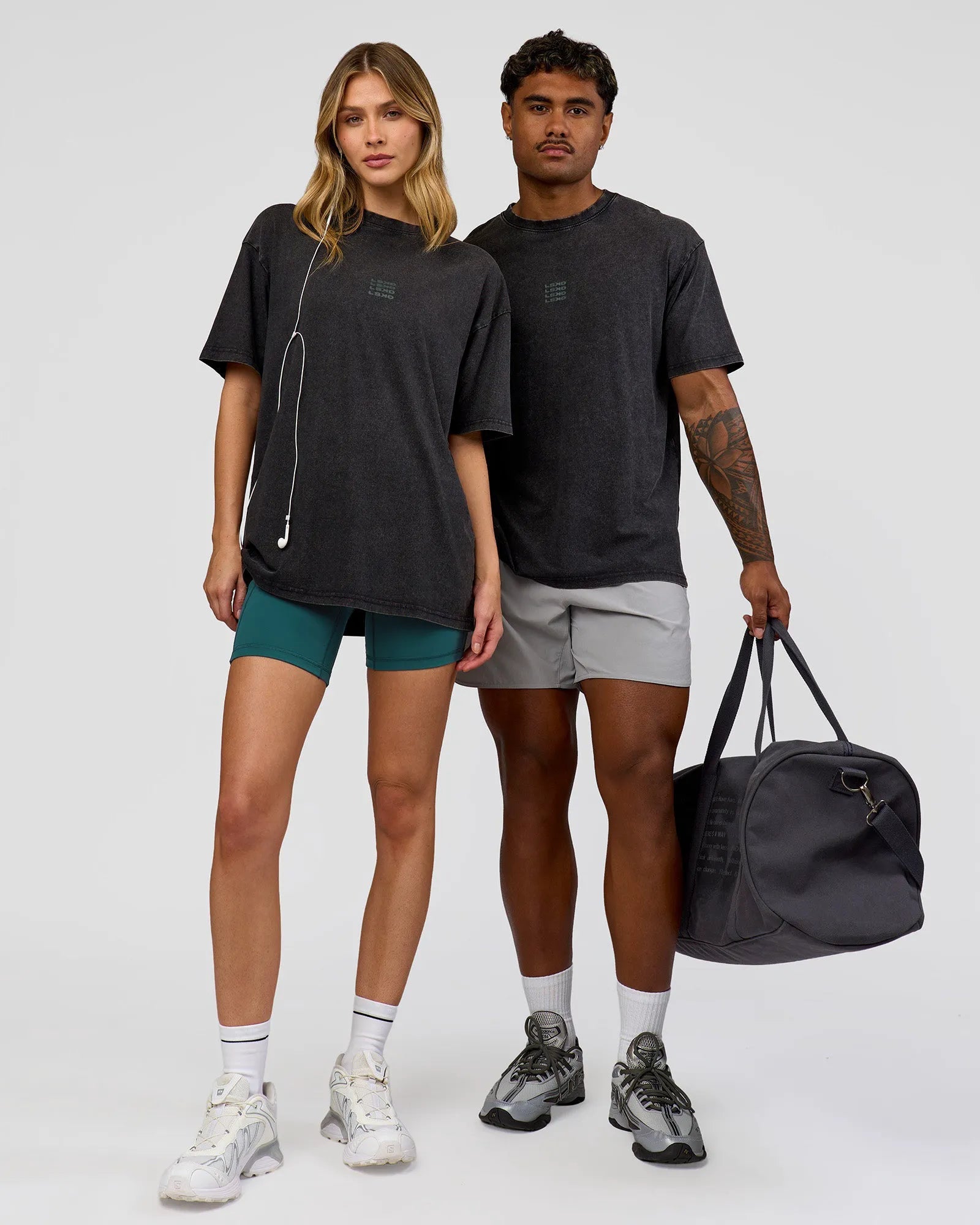 Black Washed-Carbon Green