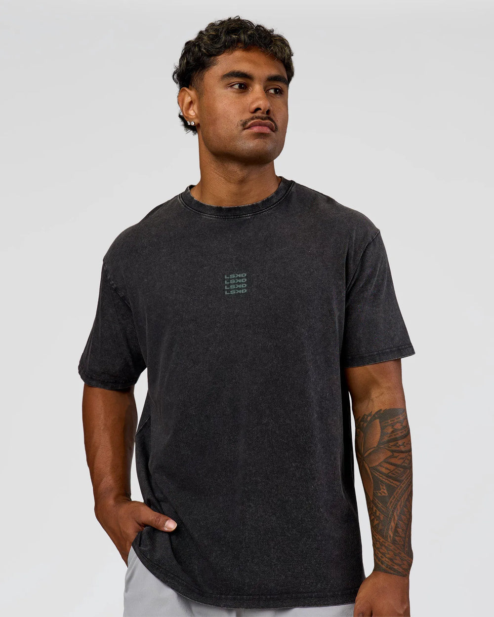 Black Washed-Carbon Green