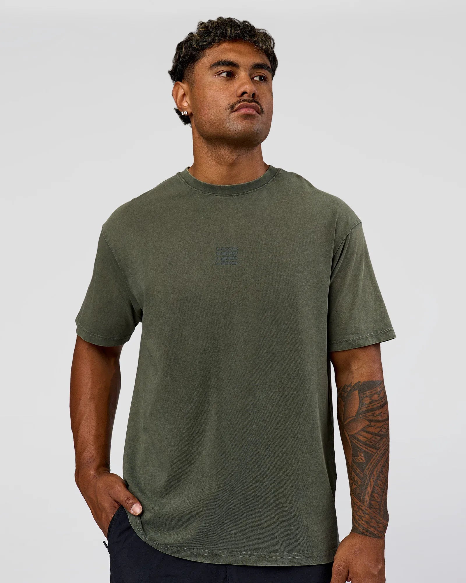 Carbon Green Washed -White