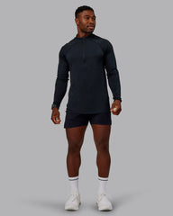 AeroFLX+ Seamless Half Zip Long Sleeve Tee - Black Marl