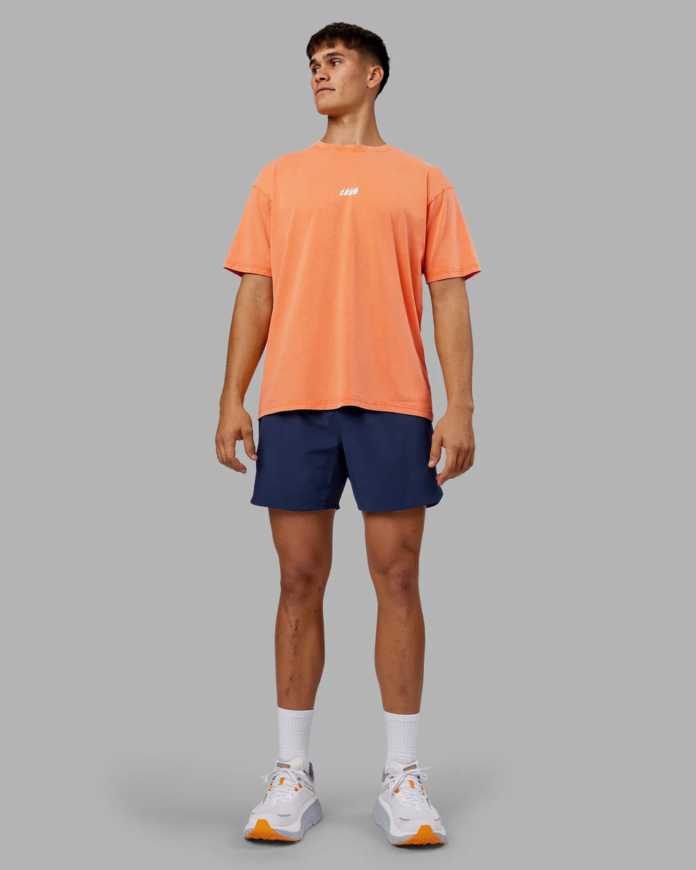 Vibrant Orange Washed-White