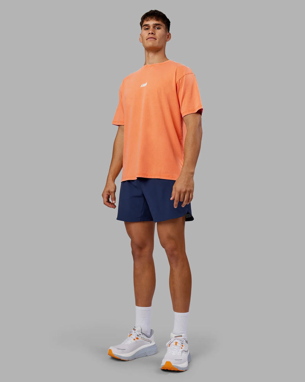 Vibrant Orange Washed-White