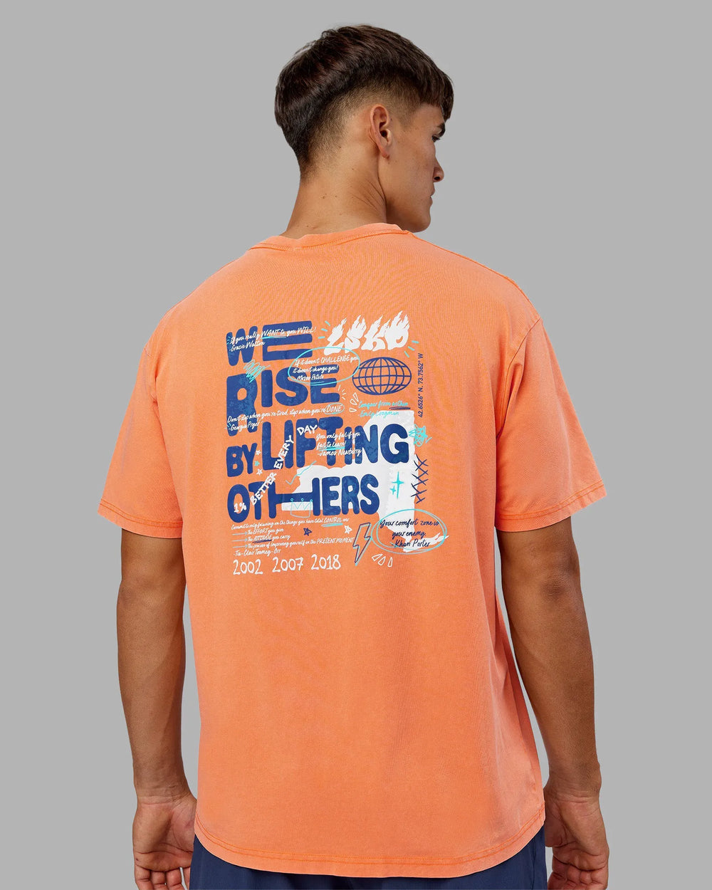 Vibrant Orange Washed-White