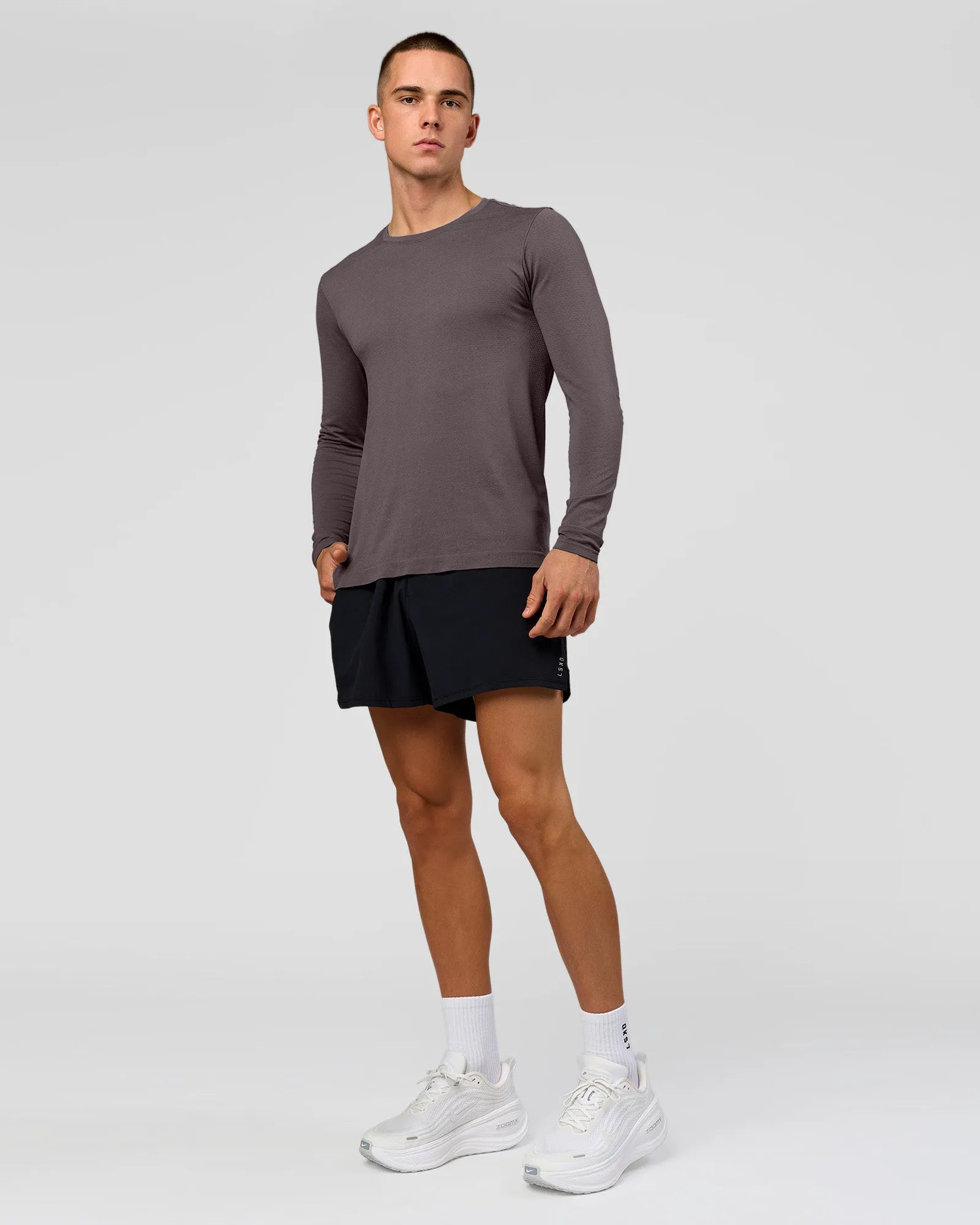 AeroFLX+ Seamless Long Sleeve Tee (Set in Sleeve) - Duskstone/Duskstone