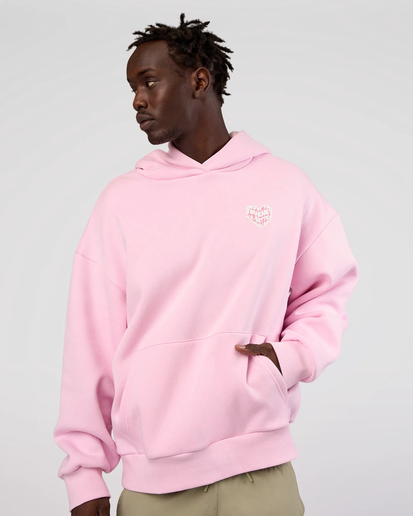 Love The Journey Unisex Oversized Hoodie - Marshmallow White