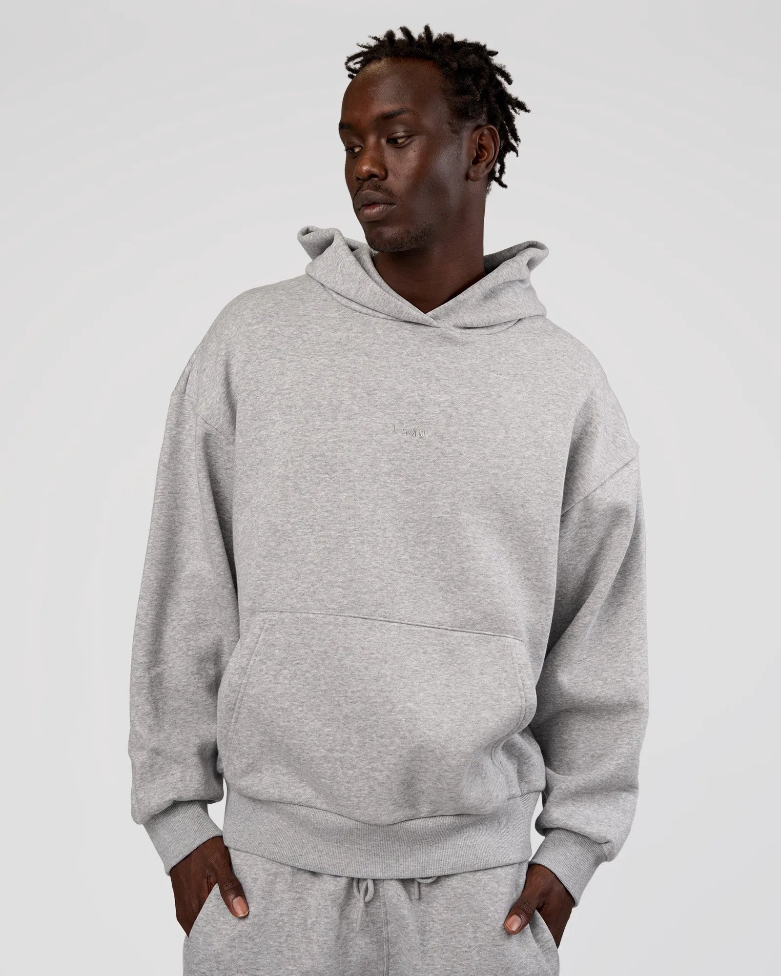 MVP Oversized Hoodie - Lt Grey Marl | Official Brand Store