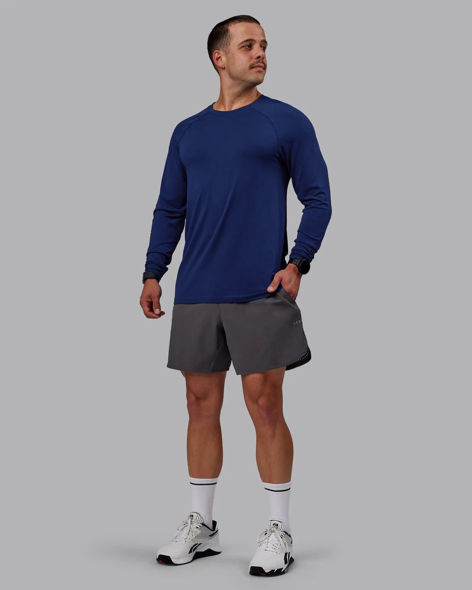 AeroFLX+ Seamless Long Sleeve Tee - Midnight Blue/Midnight Blue