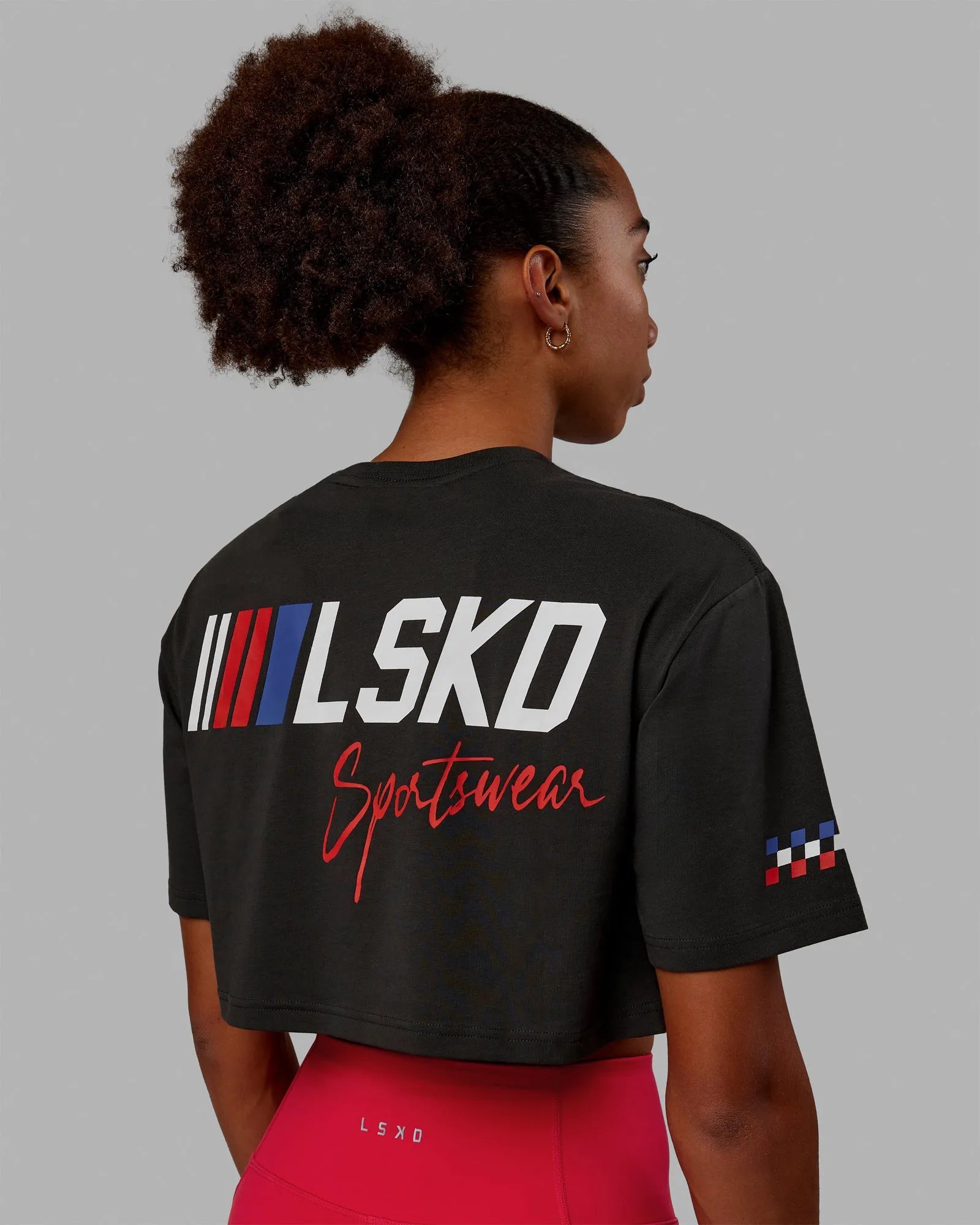Redline FLX Cotton Cropped Tee - Pirate Black-White