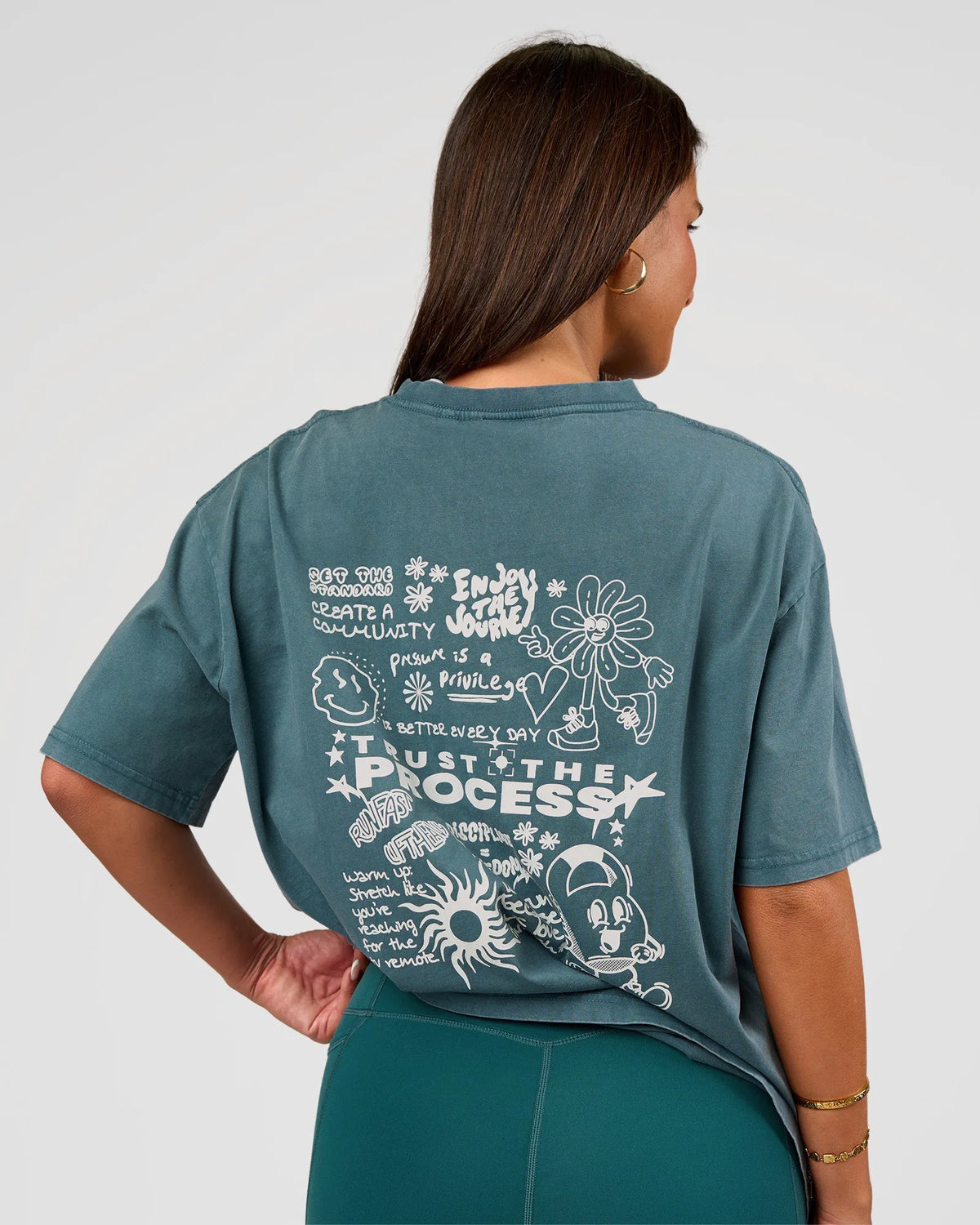 Transformative Teal Washed-White