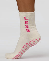 Off White-Pink Rose