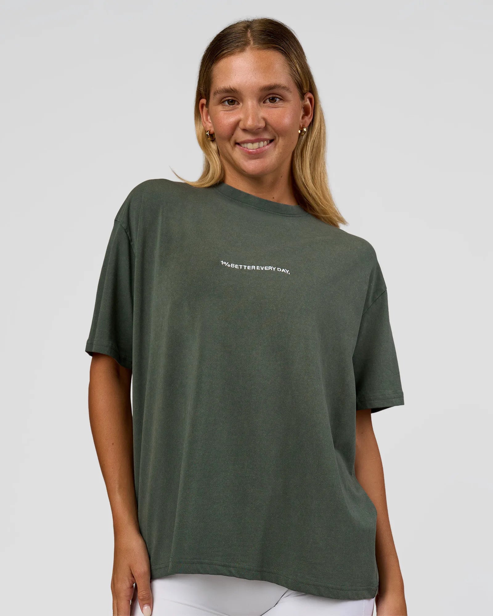 Carbon Green Washed-White