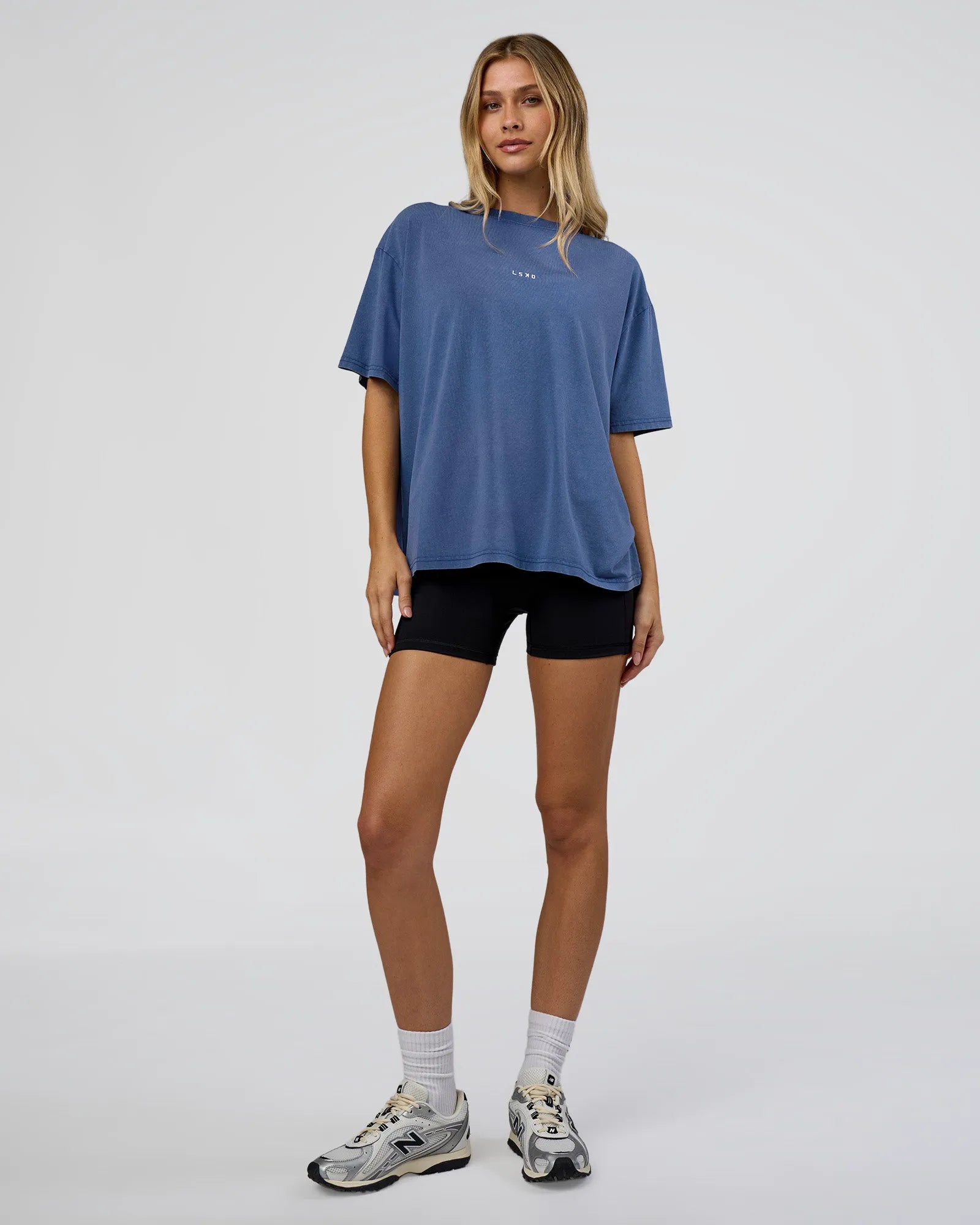 Midnight Blue Washed-White