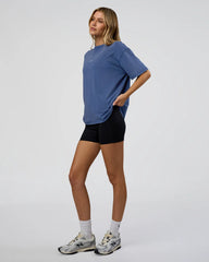 Midnight Blue Washed-White