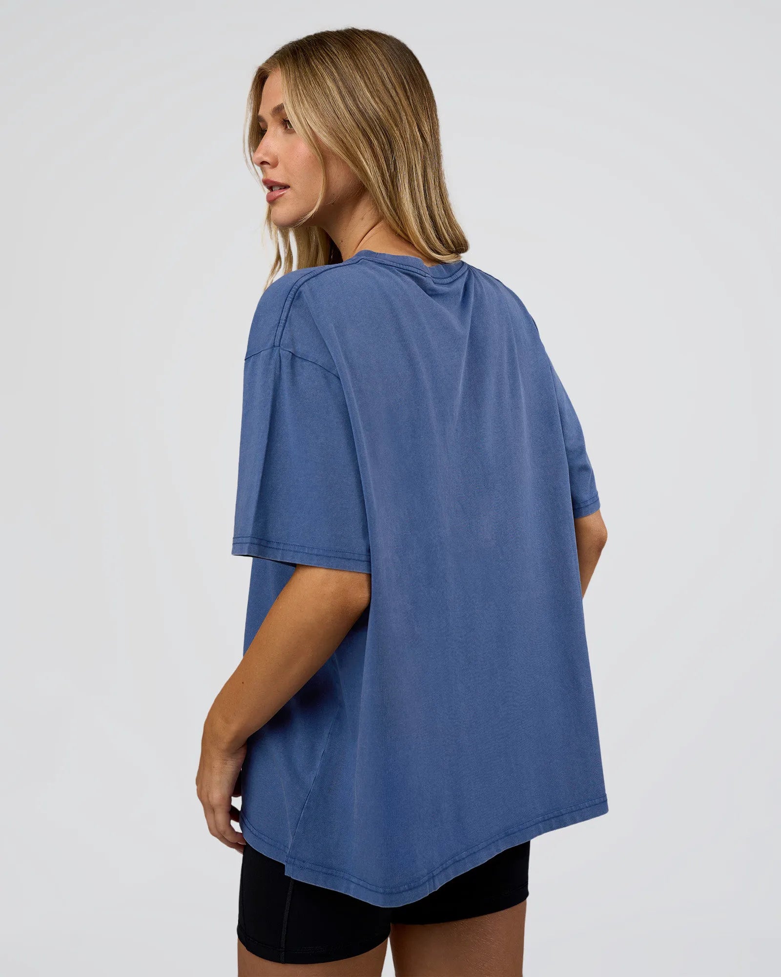 Midnight Blue Washed-White