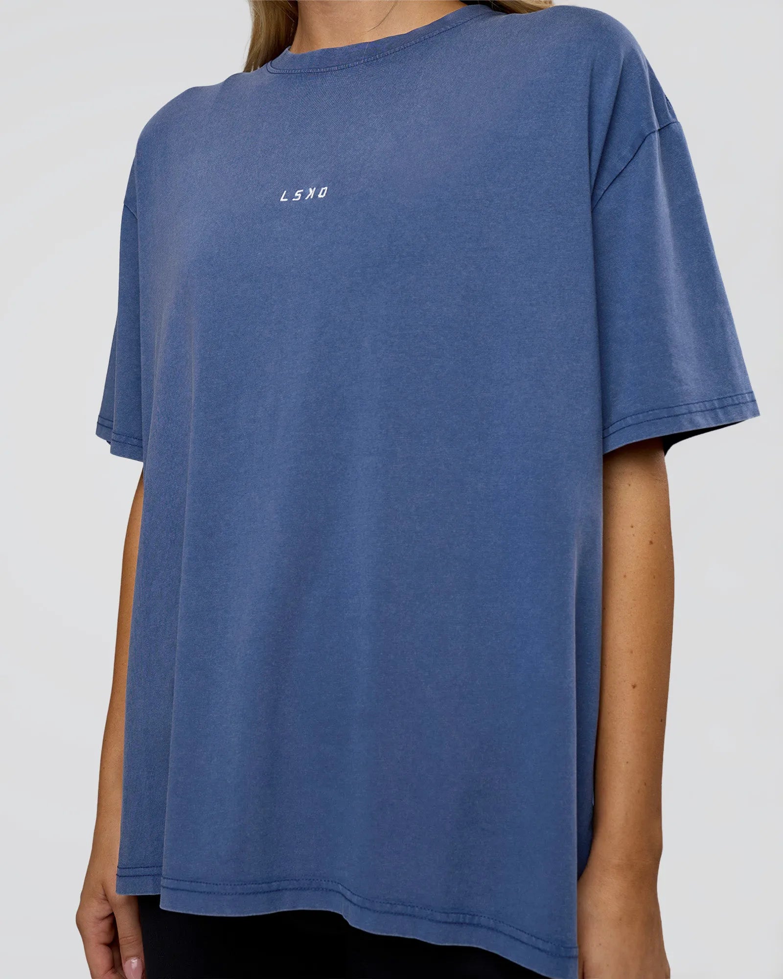 Midnight Blue Washed-White