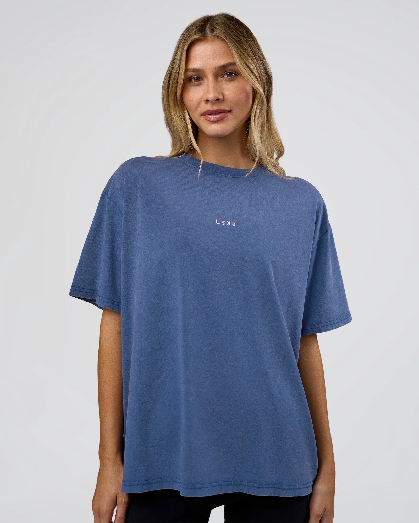 Midnight Blue Washed-White