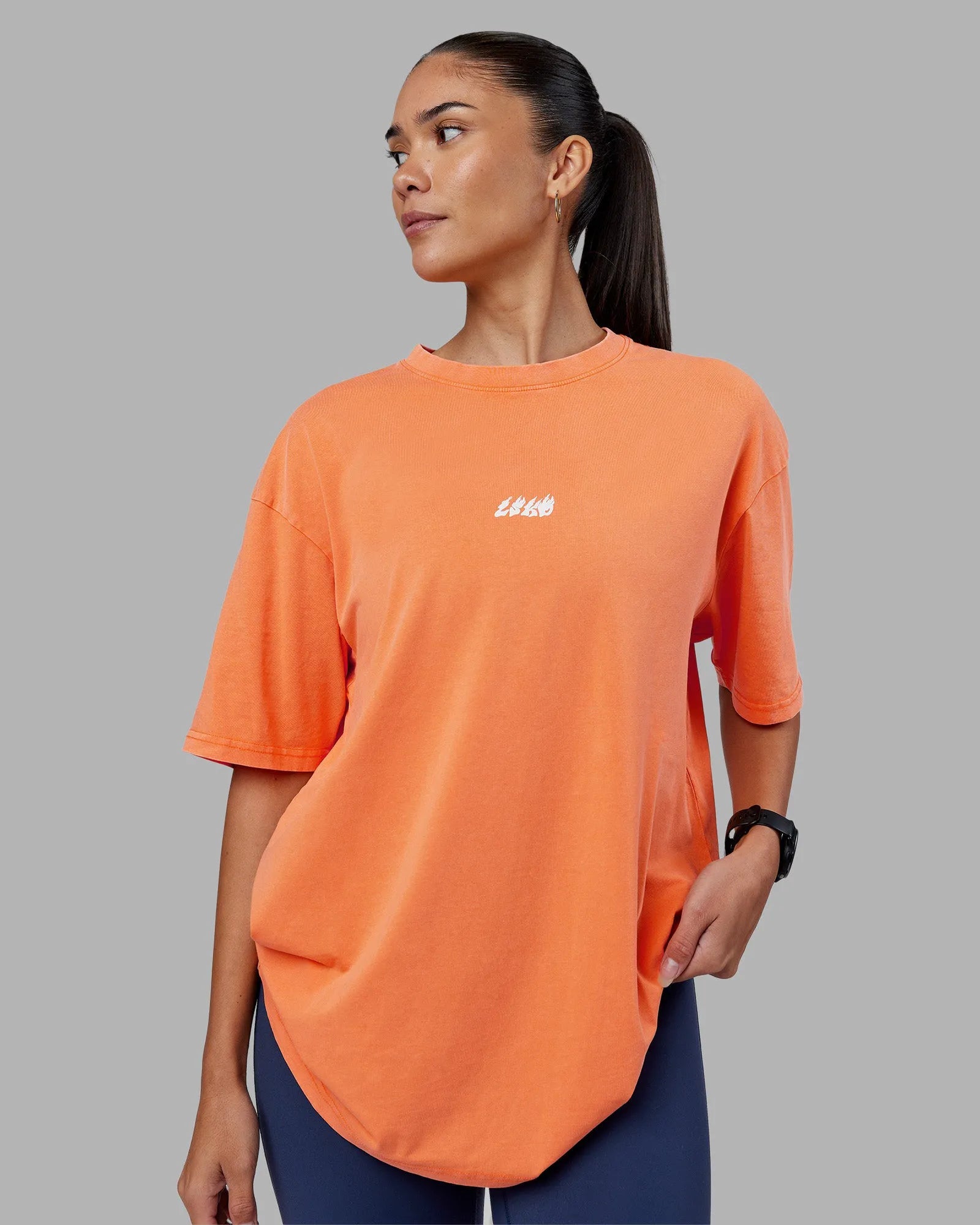 Vibrant Orange Washed-White