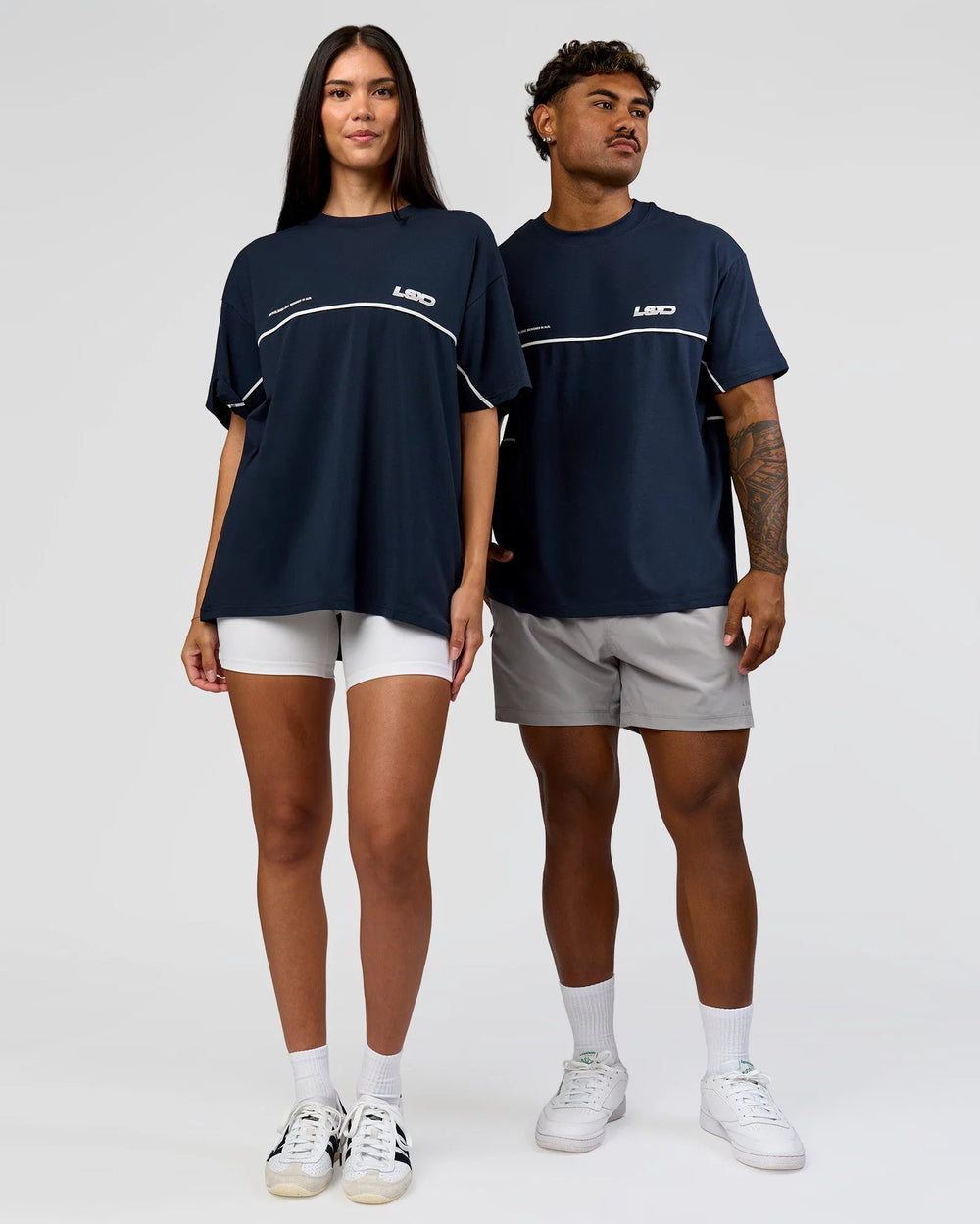Midnight Navy-White
