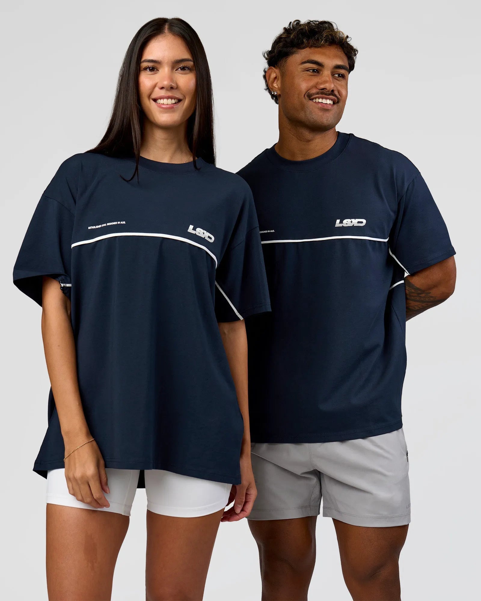 Midnight Navy-White