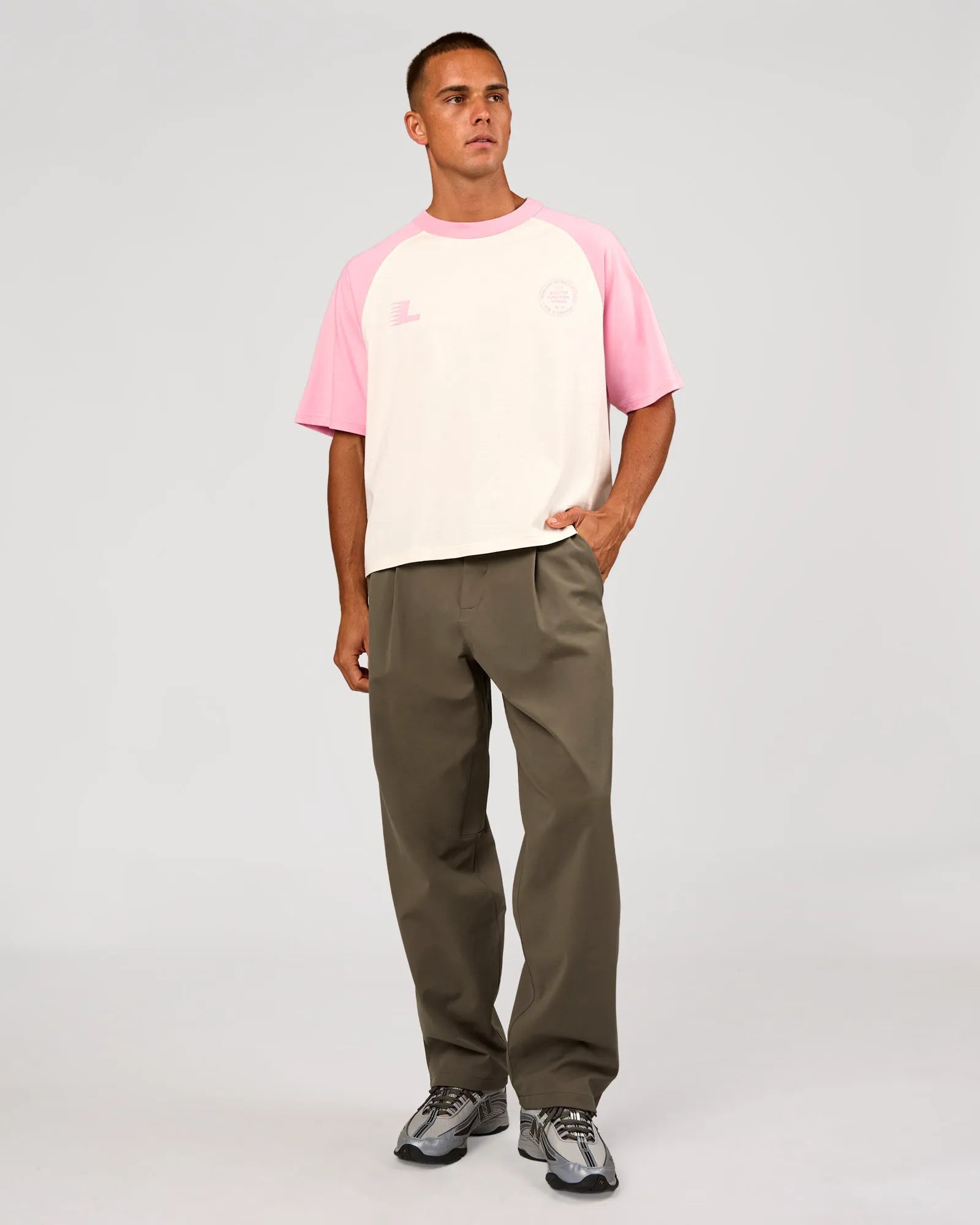 Off White-Pink Rose