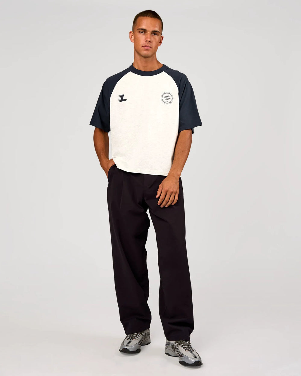 Silver Marl-Midnight Navy