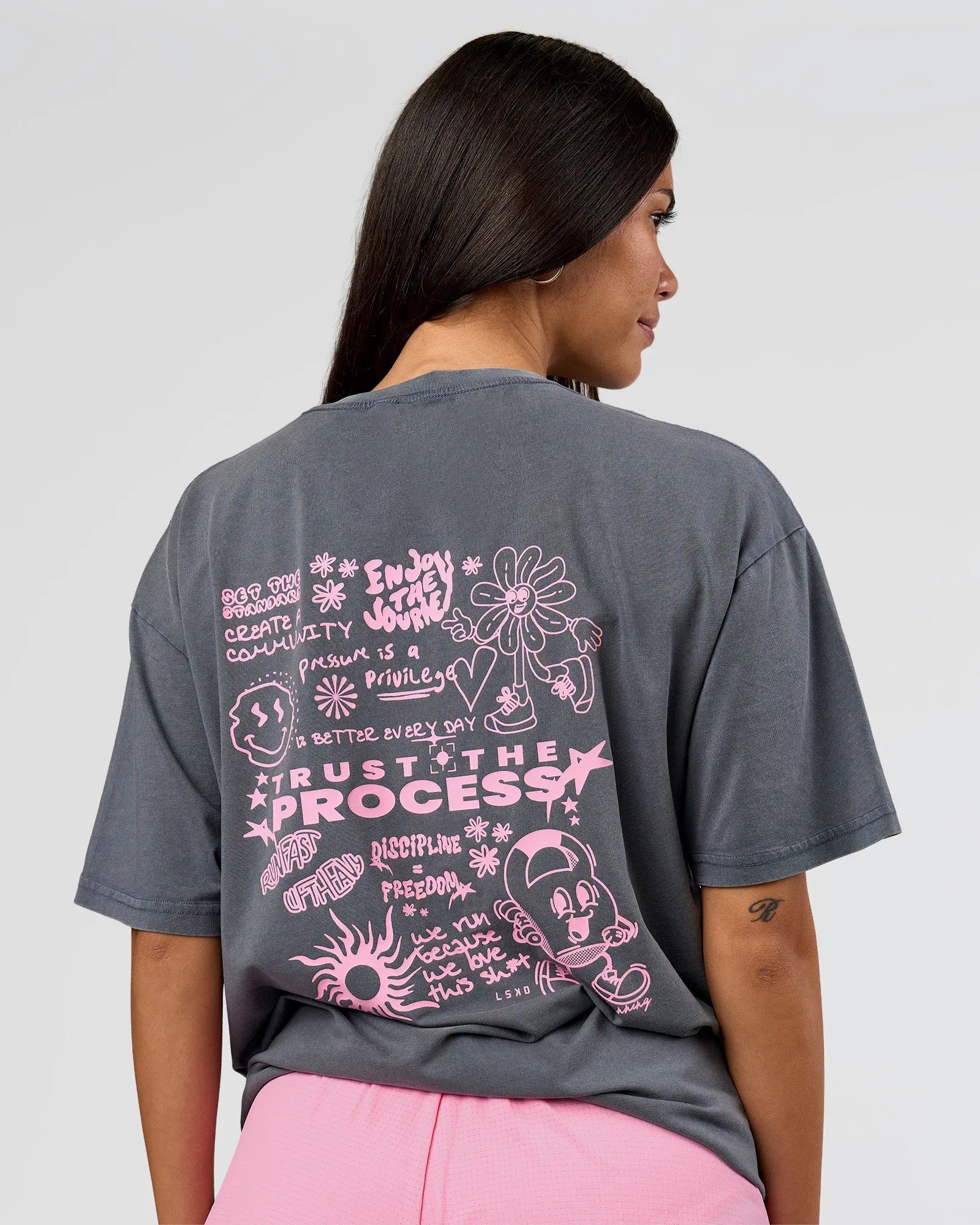 Dark Storm Washed-Pink Rose