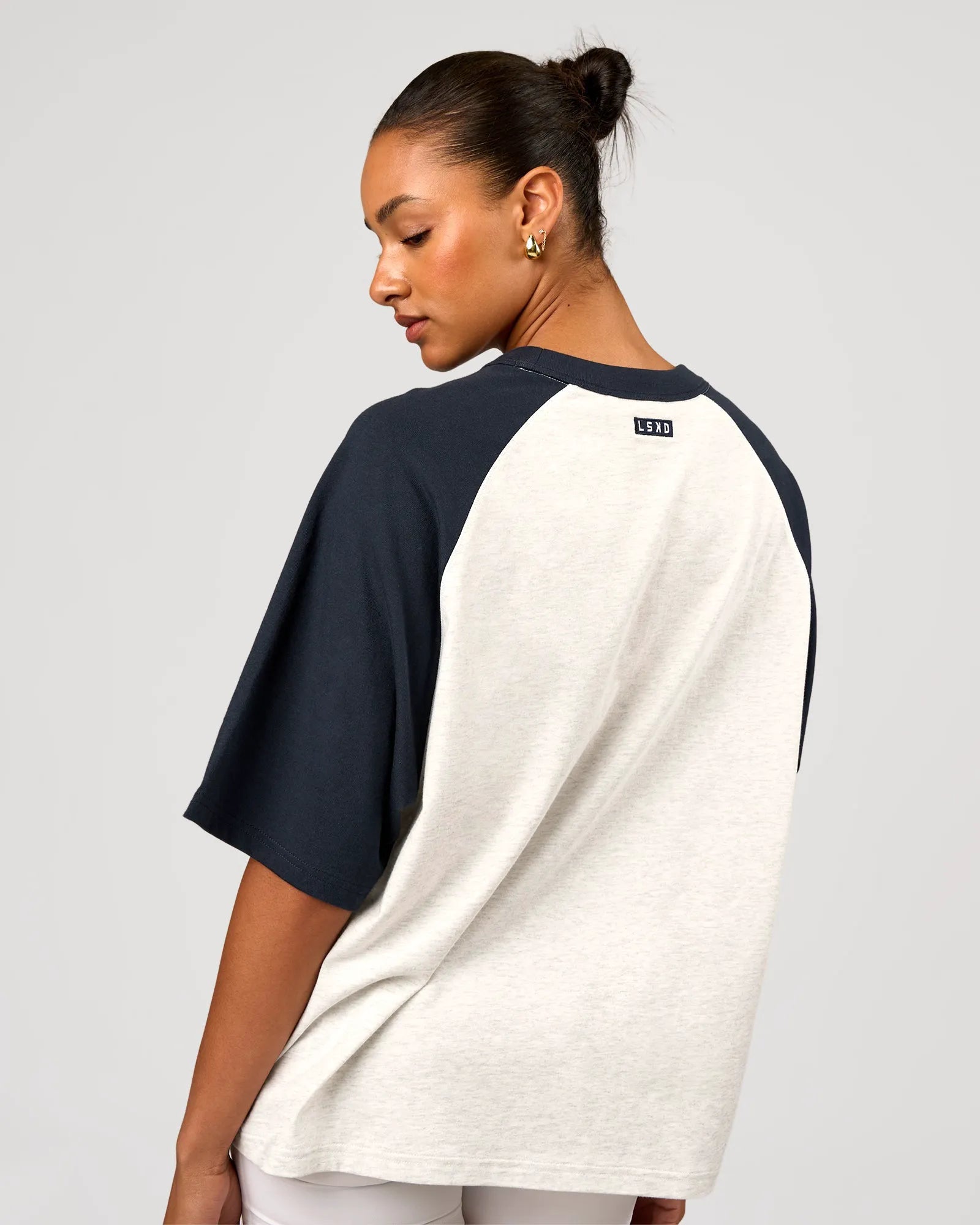 Silver Marl-Midnight Navy