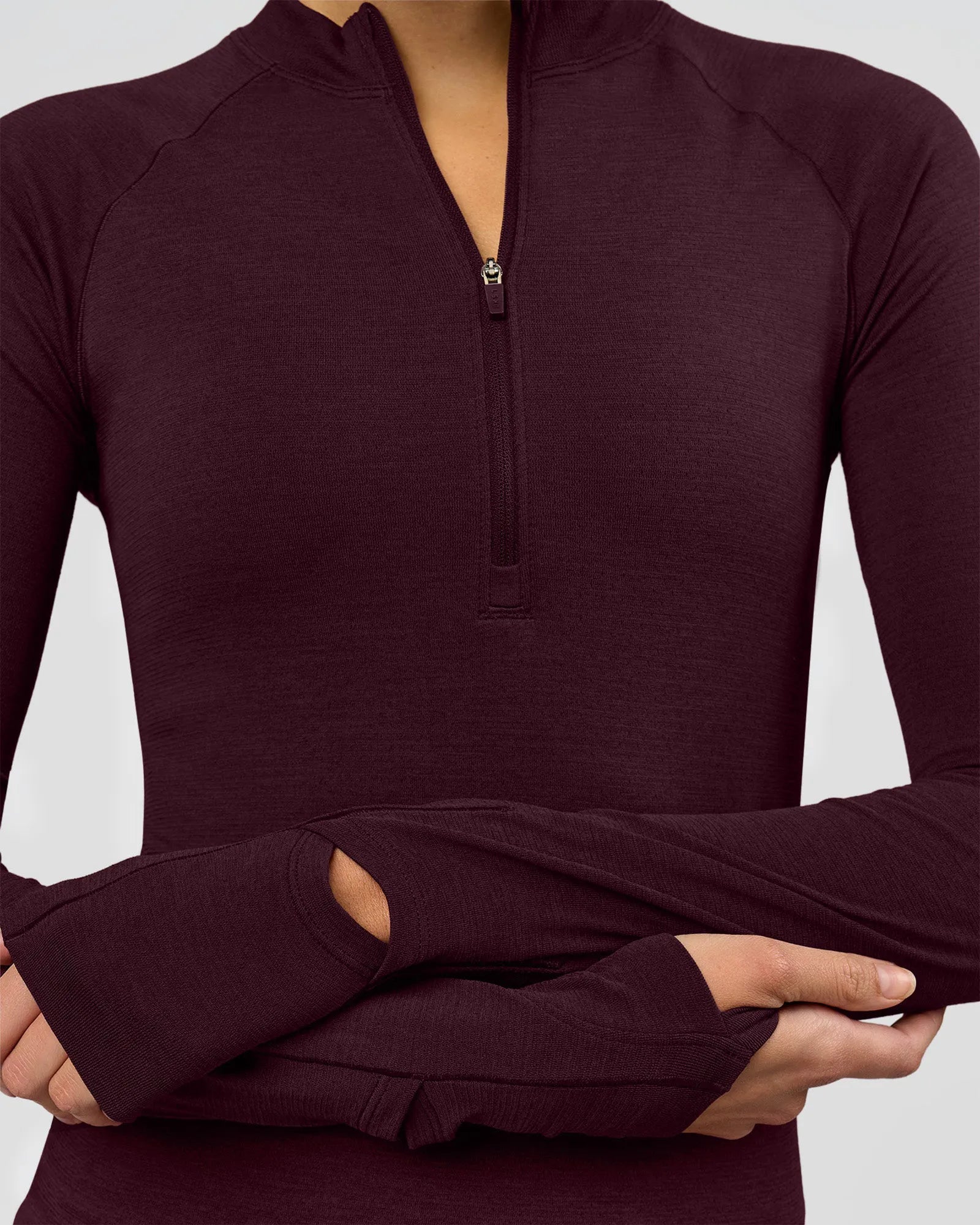 AeroFLX+ Long Sleeve Half Zip - Cherry Lacquer