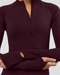 AeroFLX+ Long Sleeve Half Zip - Cherry Lacquer